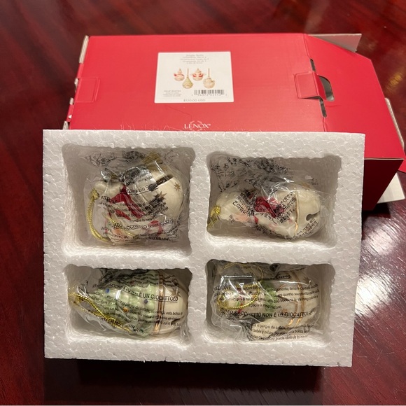 Lenox Jingle Bells Ornaments Set of 4 Porcelain Christmas Figures 2.5” NEW - Picture 3 of 4